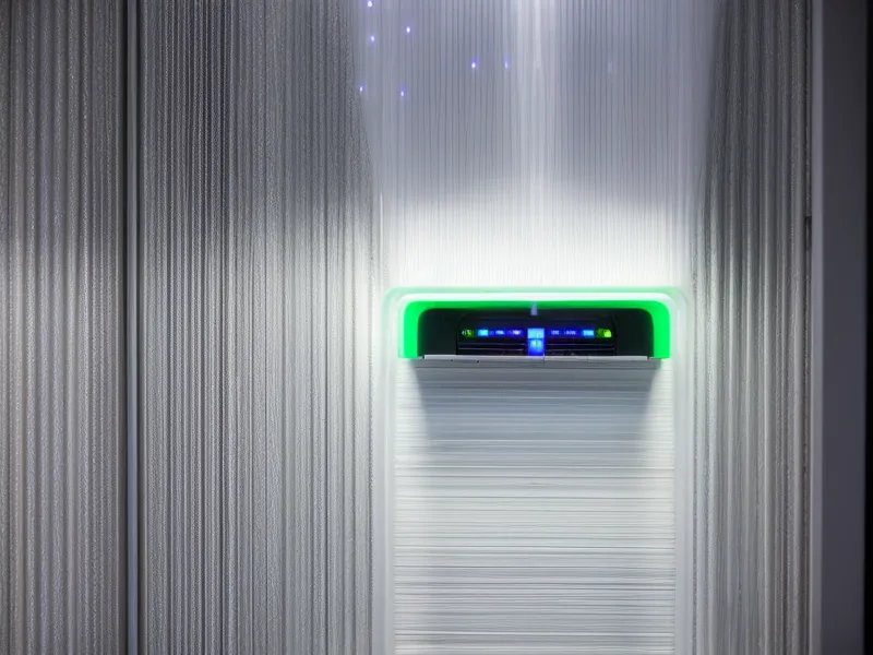 A modern fiber optic ONT modem installed in a home basement.