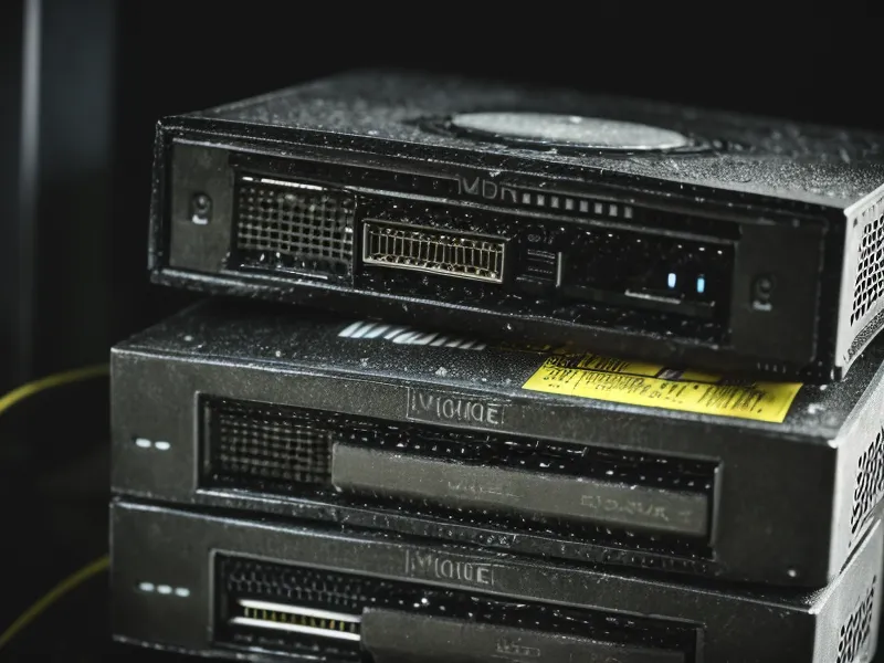 A collection of old internet modems and routers gathering dust in a basement.