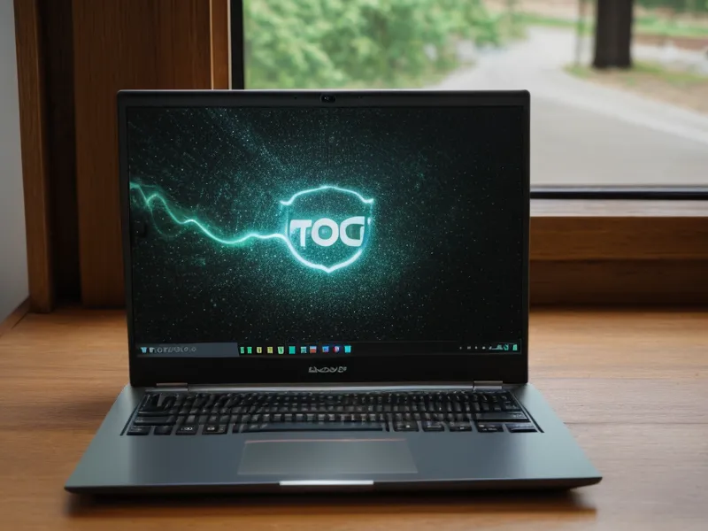A speed test showing symmetrical gigabit upload and download speeds on a laptop.